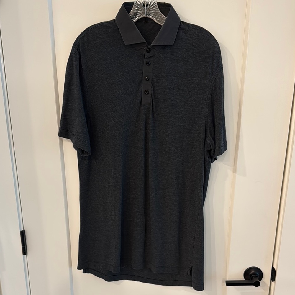 lululemon athletica Black Polo Shirt Casual Knit